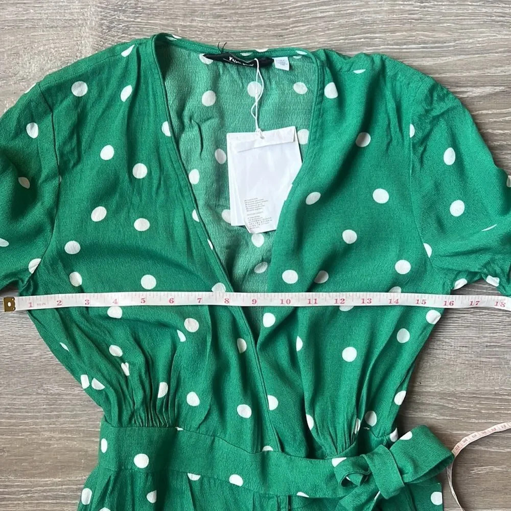 NEW & Other Stories Polka Dot Midi Wrap Dress - Picture 11 of 14